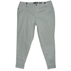 1822 Denim Jeans Womens 18W x 28" Adrianna White Ankle Skinny stretch high rise